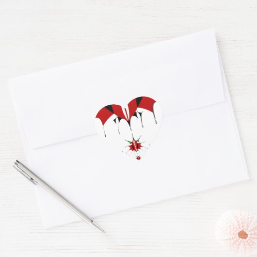 Mooie Keniaanse vlag. Hart Sticker (Envelop)