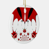 Mooie Keniaanse vlag. Keramisch Ornament (Rechts)