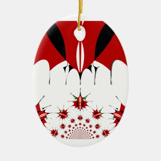Mooie Keniaanse vlag. Keramisch Ornament (Voorkant)