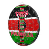Mooie Keniaanse vlag Tuko Pamoja Inspirerend Dartbord (Voorkant Rechts)