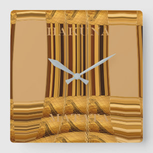 Mooie Keniaanse wilde diergiraf Vierkante Klok