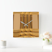 Mooie Keniaanse wilde diergiraf Vierkante Klok (Huis)