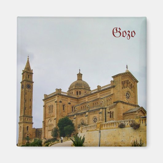 Mooie kerk op het eiland Gozo, Malta Magneet (Voorkant)