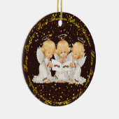 Mooie Kerkengelen Premium Keramische Kerstversieri Keramisch Ornament (Rechts)