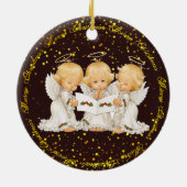 Mooie Kerkengelen Premium Keramische Kerstversieri Keramisch Ornament (Achterkant)