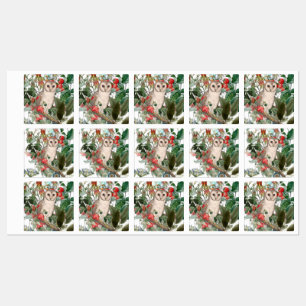 Mooie Kerkuil en Vintage Bloemen Labels