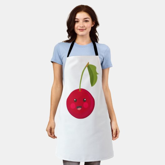 Mooie kers. Cartoon Kawaii stijl. Schort (Gedragen)