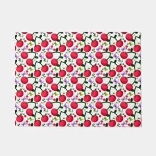 Mooie Kersen Vlinder Patroon, Glanzend Kawaii Frui Deurmat