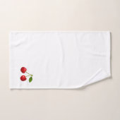 Mooie Kersen Vruchten op Witte Bad Handdoek Set (Handdoek)