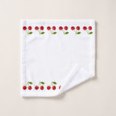 Mooie Kersen Vruchten op Witte Bad Handdoek Set (Wasdoekje)