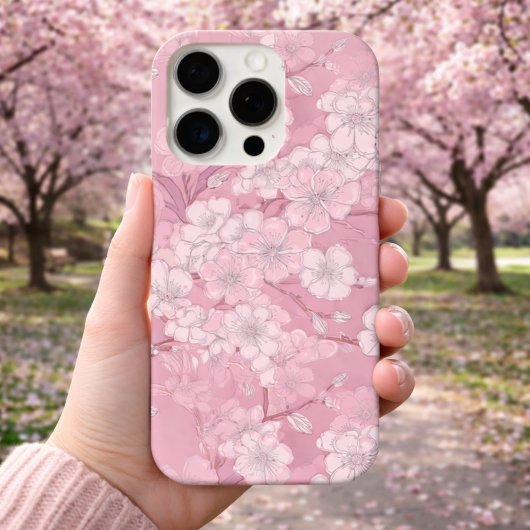 Mooie Kersenbloesem Design - Roze Bloemen Case-Mate iPhone Case