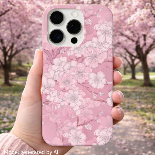 Mooie Kersenbloesem Ontwerp - Roze Bloemen Case-Mate iPhone Case