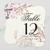 Mooie Kersenbloesembomen op Elegant Wit Kaart (Voorkant / Achterkant)