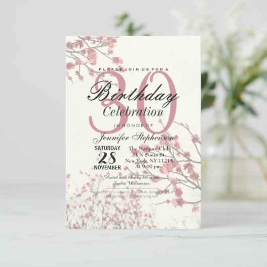 Mooie Kersenbloesembomen op Elegant Wit Kaart (Staand voorkant)