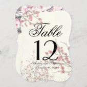 Mooie kersenbloesembomen op elegante witte kaart (Voorkant / Achterkant)