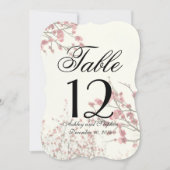 Mooie kersenbloesembomen op elegante witte kaart (Voorkant)