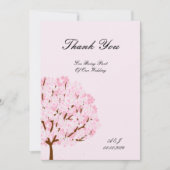 Mooie kersenbloesems dank u kaart bruiloft (Voorkant)