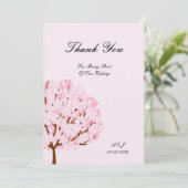 Mooie kersenbloesems dank u kaart bruiloft (Staand voorkant)