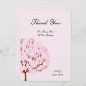 Mooie kersenbloesems dank u kaart bruiloft (Voorkant / Achterkant)