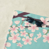 Mooie kersenbloesems monogram strandlaken (In situ)