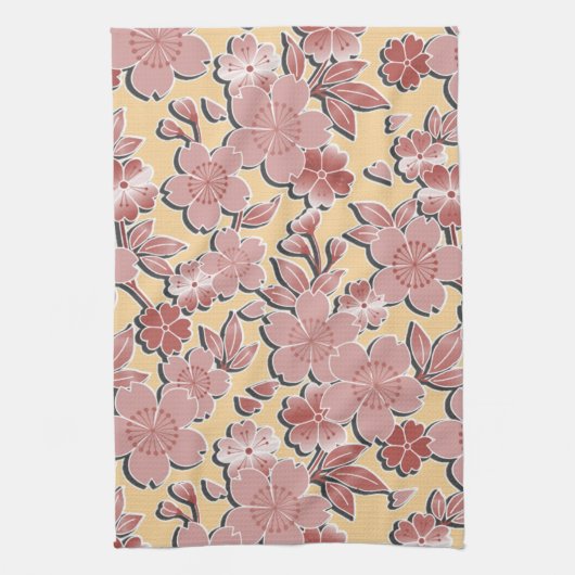 Mooie kersenbloesems theedoek (Verticaal)