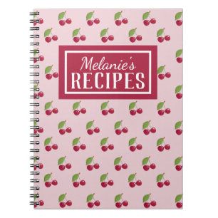 Mooie Kersenpatroon Persoonlijk Recept Notitieboek