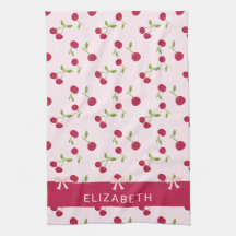 Mooie Kersenprint Patroon Coquette Roze Maatwerk