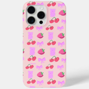 Mooie kersentelefoonhoes iPhone 15 pro max hoesje