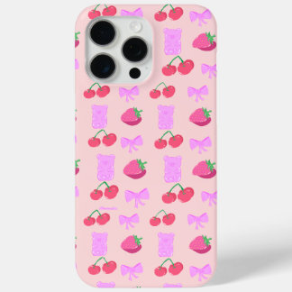 Mooie kersentelefoonhoes iPhone 15 pro max hoesje