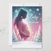 Mooie Kerst baby Shower Uitnodiging  (Voorkant)