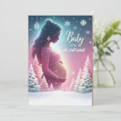 Mooie Kerst baby Shower Uitnodiging  (Staand voorkant)