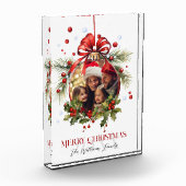 Mooie Kerst Bauble Lijst Familie Feestdagen Fotoblokken (Links)