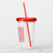 Mooie Kerst Beskrans met Aangepaste Initiaal Acryl Drinkbeker (Links)
