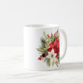 Mooie kerst bloemenboeket Koffie Mok (Voorkant rechts)