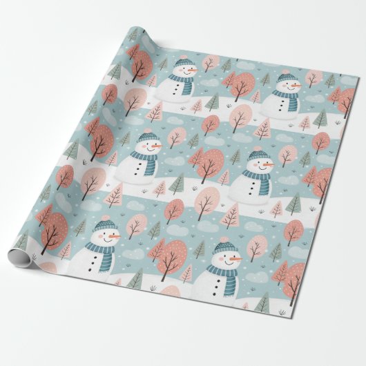 Mooie kerst cadeaupapier (Uitgerold)