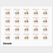 Mooie Kerst Cocktails Kerstmis Vierkante Sticker (Vel)