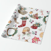 Mooie kerst comfort vakantieseizoen cadeaupapier (Uitgerold)