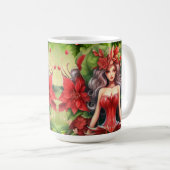 Mooie kerst dame Mok (Voorkant rechts)