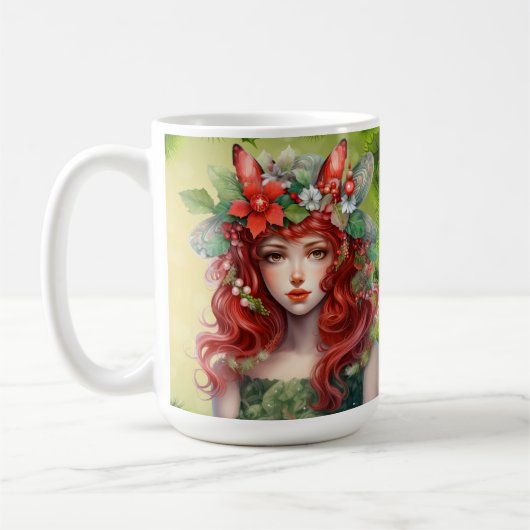 Mooie kerst dame Mok (Links)