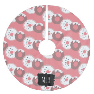Mooie Kerst Donut Sprinkels Familie Initiaal Kerstboom Rok