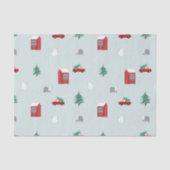 Mooie Kerst Dorps Patroon Tissuepapier (Voorkant)