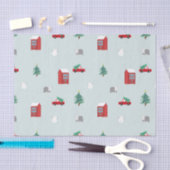Mooie Kerst Dorps Patroon Tissuepapier (Craft)