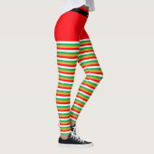 Mooie Kerst Elf Gestreepte leggingen Leggings (Rechts)