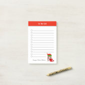 Mooie Kerst Elf To-Do Lijst Post-it Notities Post-it® Notes (Op bureau)