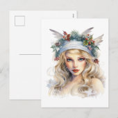 Mooie kerst fee feestdagenkaart (Voorkant / Achterkant)