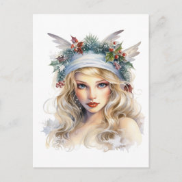 Mooie kerst fee feestdagenkaart