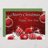 Mooie kerst feestdagenkaart (Voorkant / Achterkant)