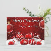 Mooie kerst feestdagenkaart (Staand voorkant)