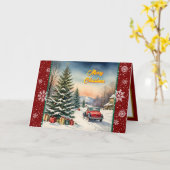 Mooie kerst feestelijke trendy Collectie Kaart (Gele Bloem)