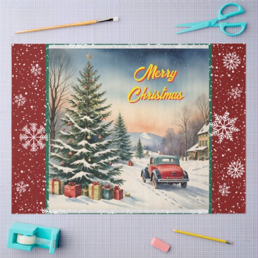 Mooie kerst feestelijke trendy Collectie Tissuepapier (Craft)